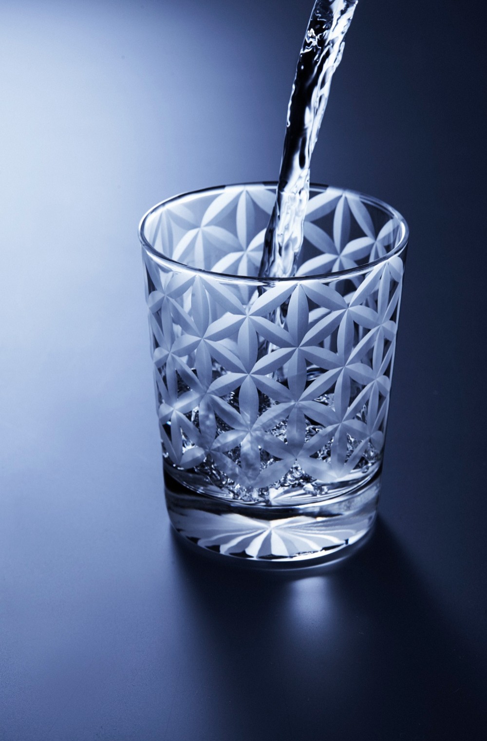 「魔法のグラス」東京切子（花切子）ロックグラス　フラワー・オブ・ライフ