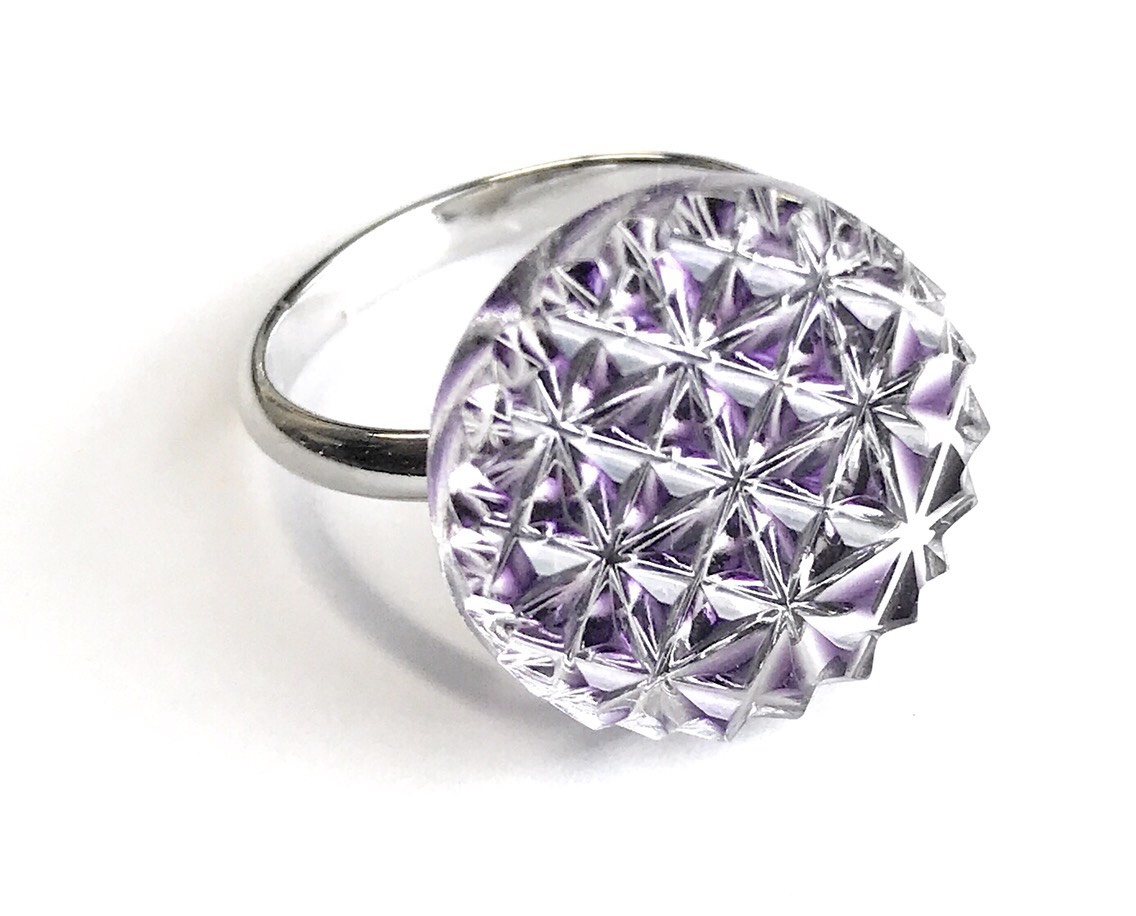 東京切子リング17　麻乃葉　紫