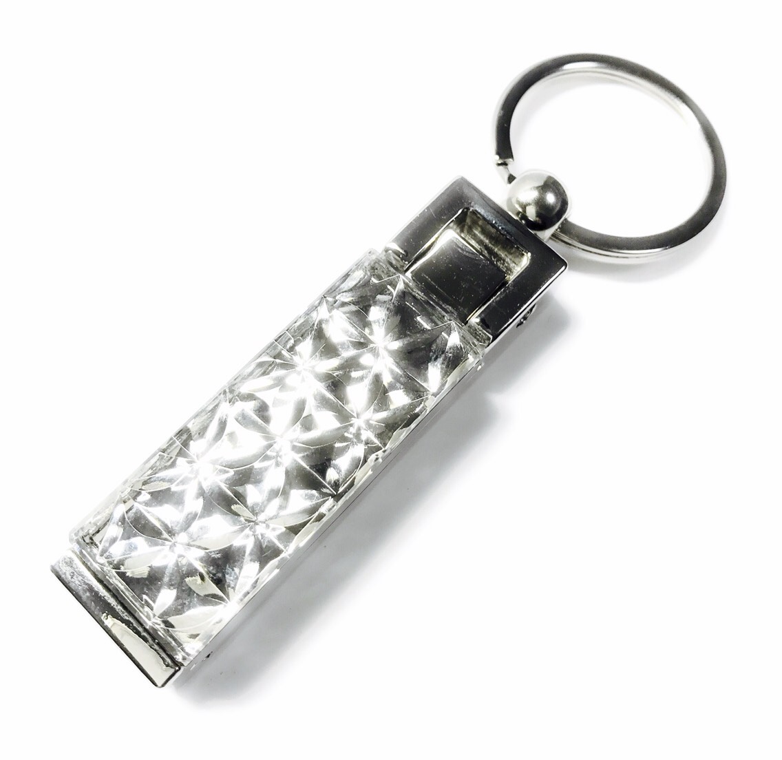 東京切子スマホスタンド　＆　バッグハンガー　六花　クリアー