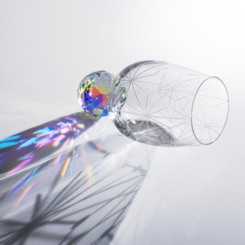 切子グラス　東京切子　虹が出る東京切子　千代紙 　グラス　虹　KILIKO 虹が出る東京切子 千代紙 グラス KILIKO 通販 5027023｜Creema