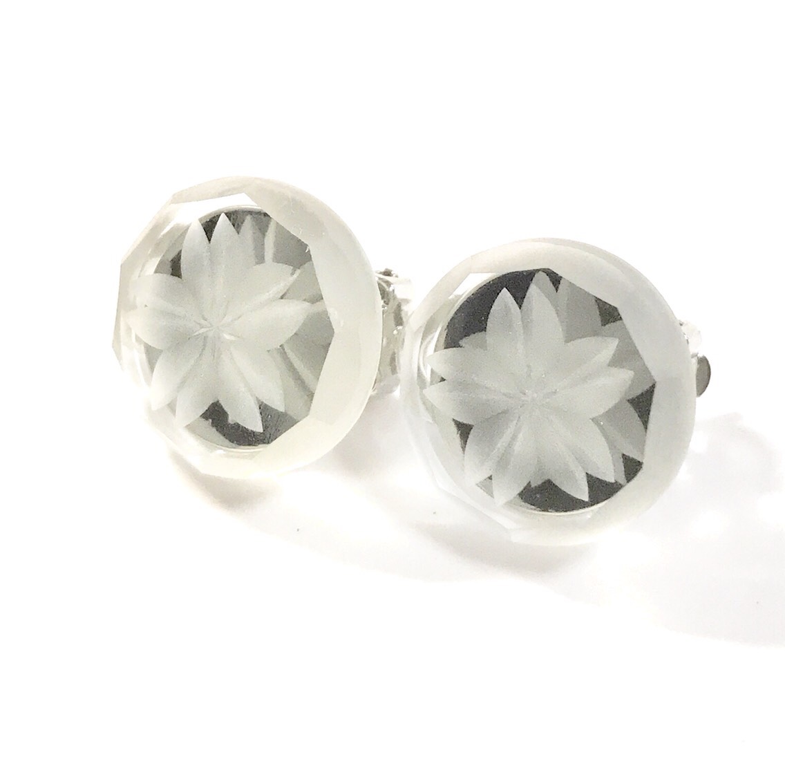 東京切子イヤリング　Reflection　桜