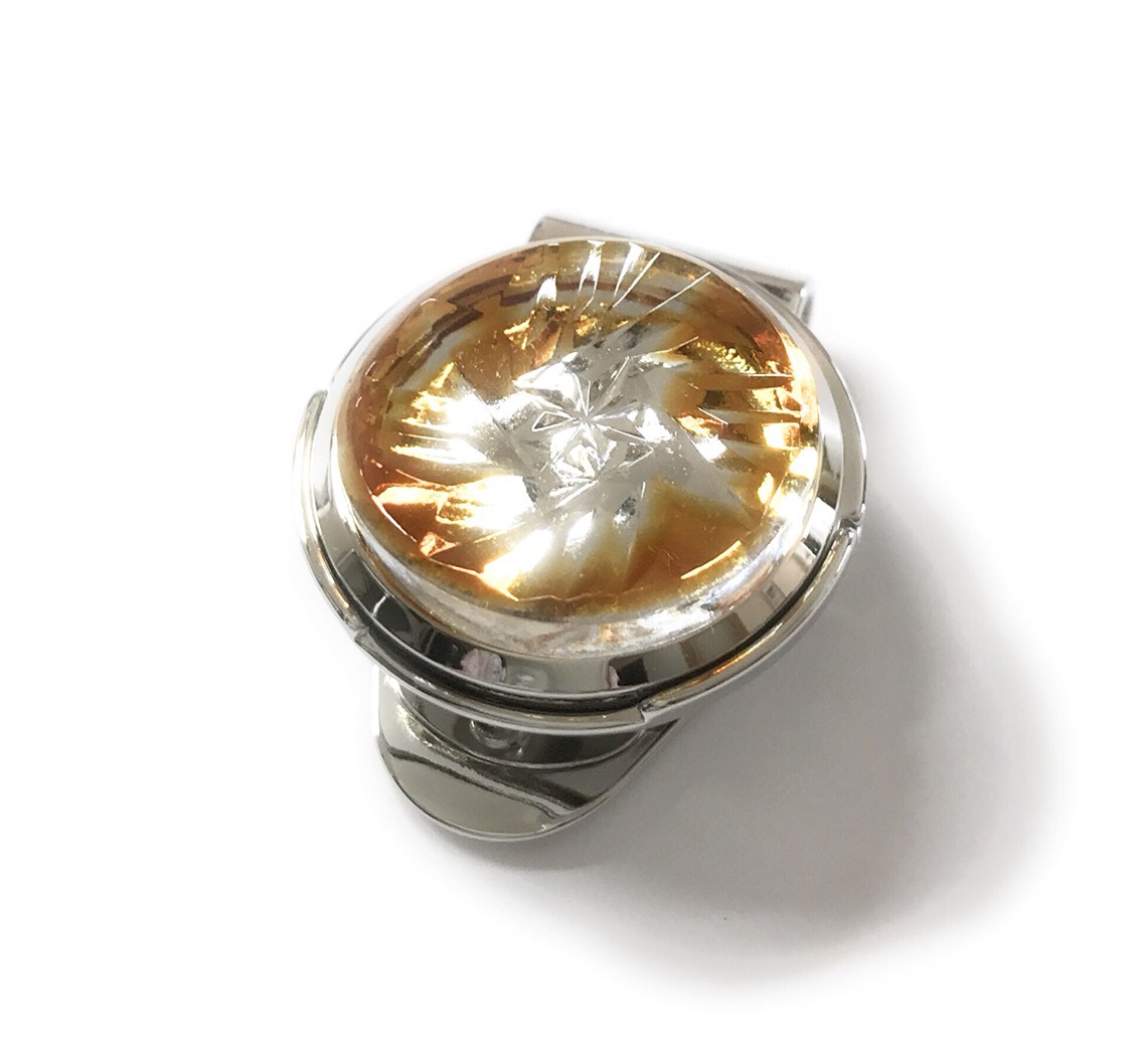 東京切子ゴルフマーカー　天使の輪舞（ロンド）アンバー