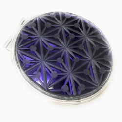 Tokyo Kiriko (Hana Kiriko) Compact Mirror Chiyogami Purple Futur 第3張的照片