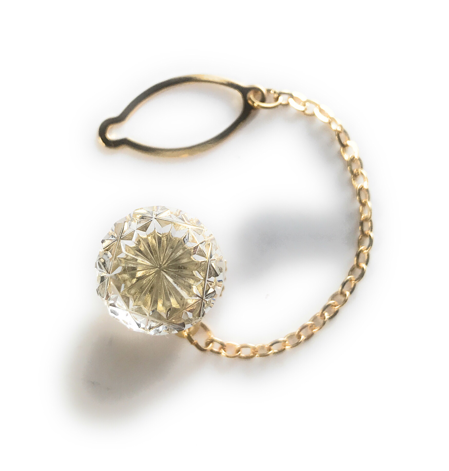 東京切子タイタック　菊　クリアー・ゴールド