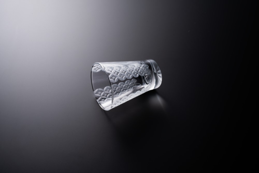 東京切子（花切子）ぐいのみ　新「舞踊　ll」