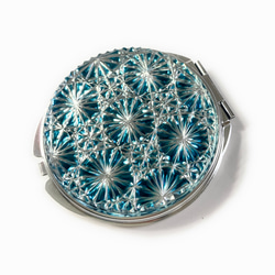 東京切子コンパクトミラー 星姫 　ダークブルー　Silver 2枚目の画像