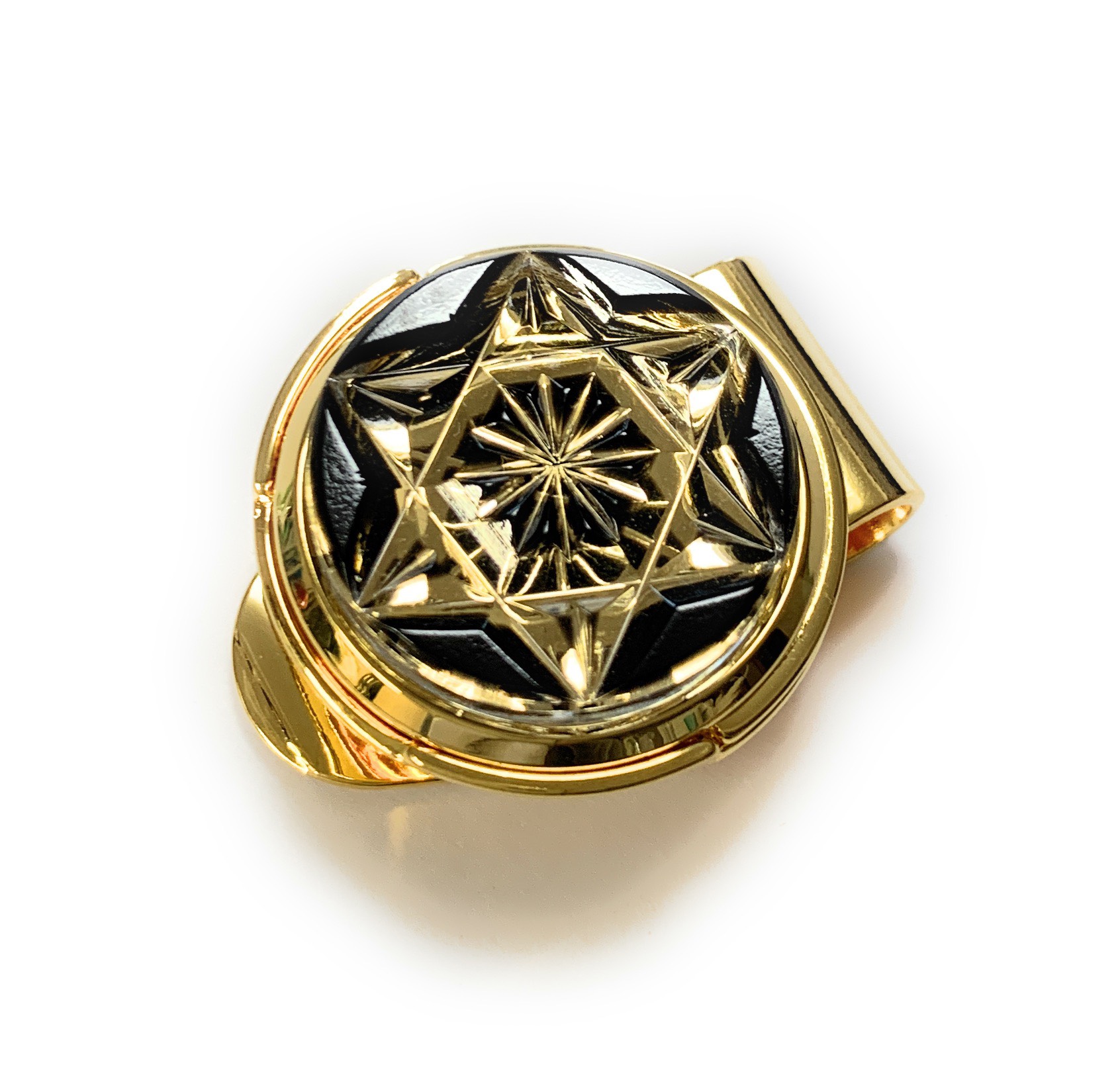 希少 美品 東京切子 KILIKO ゴルフマーカー 麻乃葉 ゴールド ガラス 桐