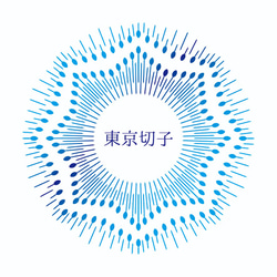 東京切子コンパクトミラー”Jewelry" 麻の葉　ブルー・ピンクゴールド 7枚目の画像