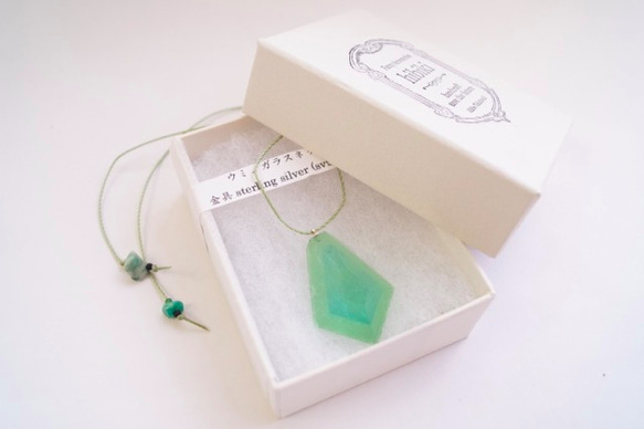 △▶▽ウミノガラス SEAGLASS PENDANT -i- 7枚目の画像