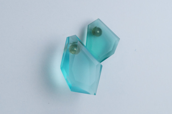 △▶▽ウミノカクカク SEA GLASS ピアスd 2枚目の画像