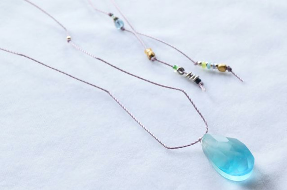 △▶▽ウミノガラス SEAGLASS PENDANT -a- 4枚目の画像