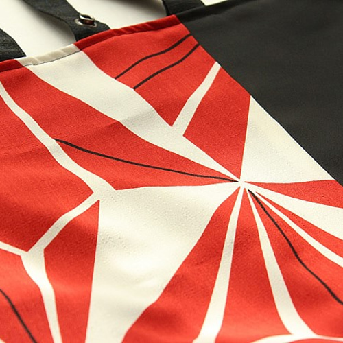 和柄エコバック04赤幾何学模様 エコバッグ・サブバッグ yumiri 通販