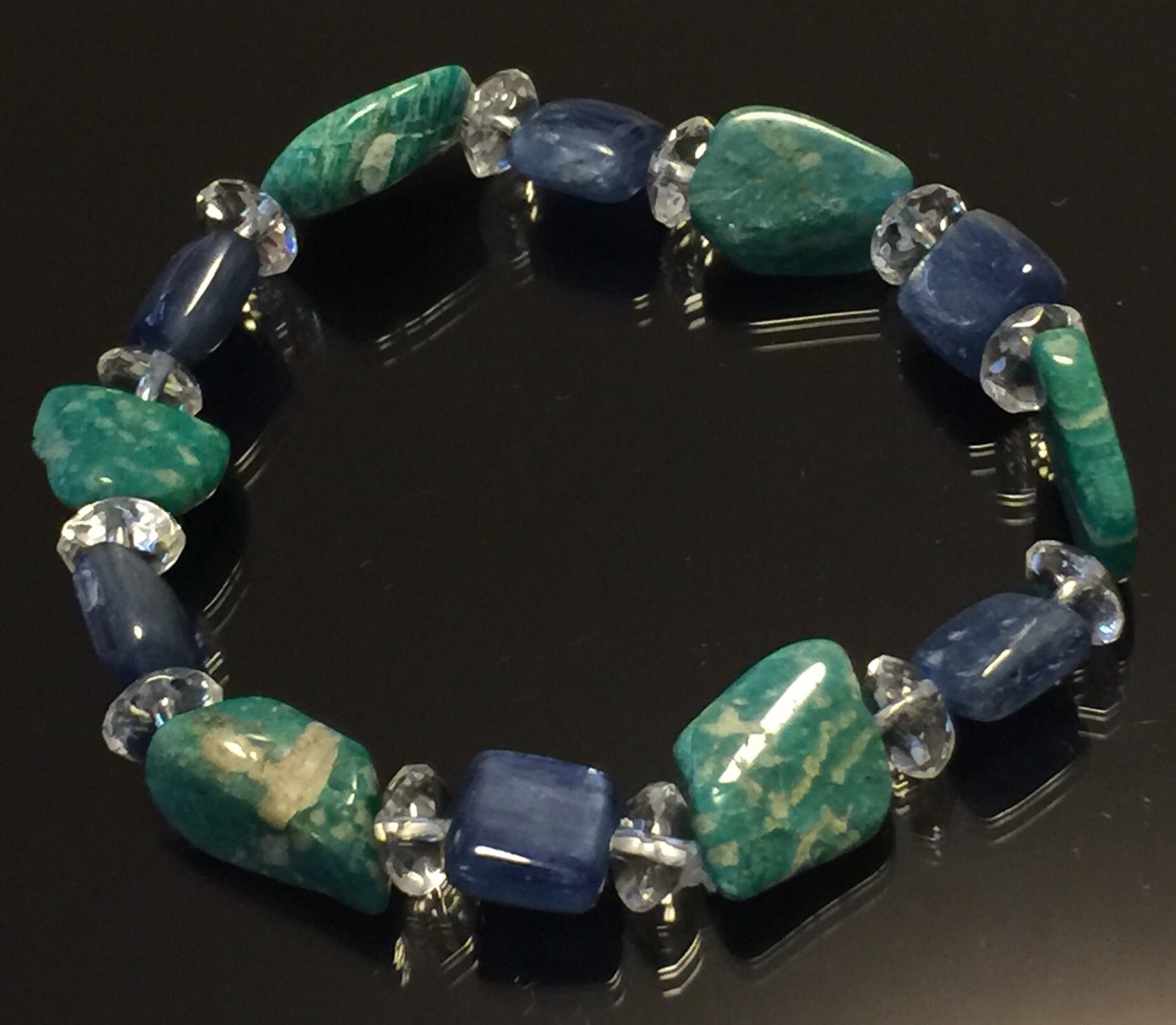 アマゾナイト＆カイアナイト＆水晶