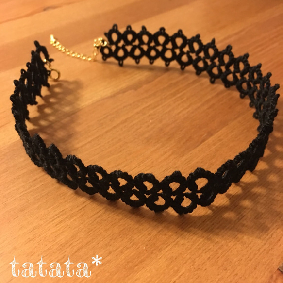 タティングレース チョーカー（白） ホワイト レース チョーカー 花 白 ブライダル 結婚式の通販 by