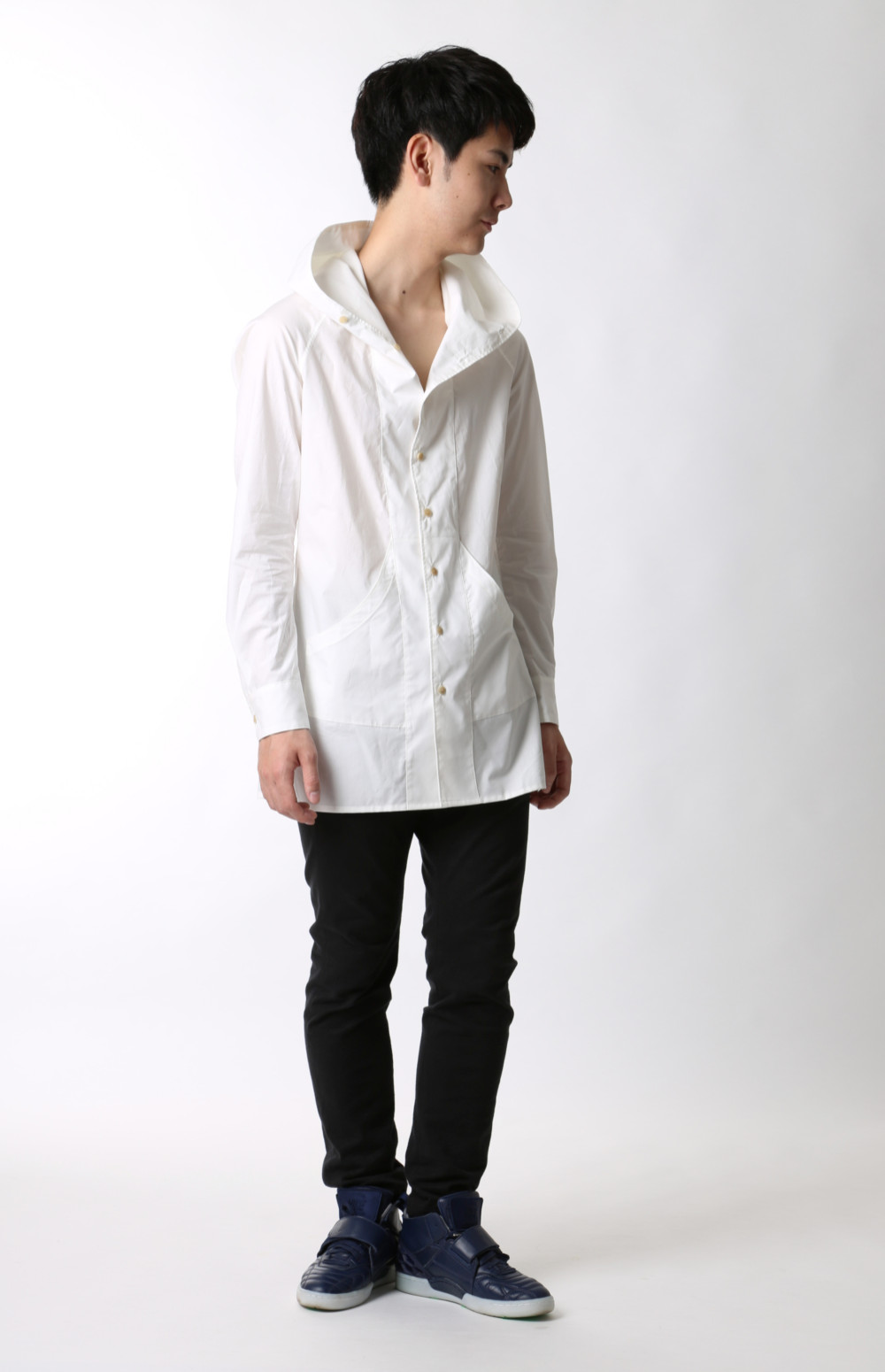 ユニセックスシームレスフードシャツ　Ｍ　yksh-20501