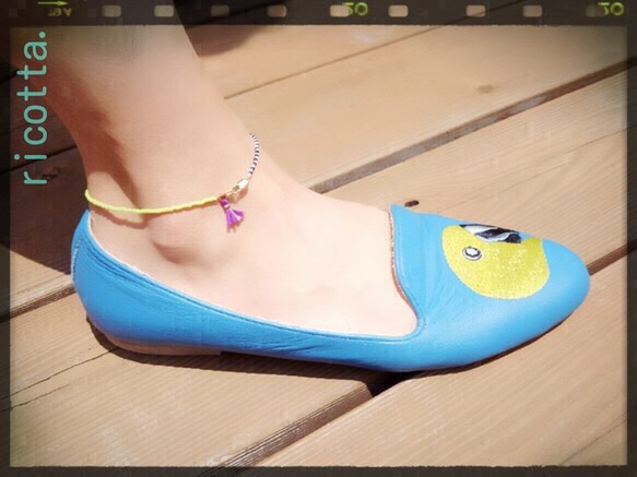 Tropical Fish * Aquarium* Anklet = Lime x Stripe 3枚目の画像