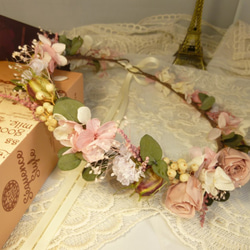 モーブピンクの花冠（受注製作） 1枚目の画像