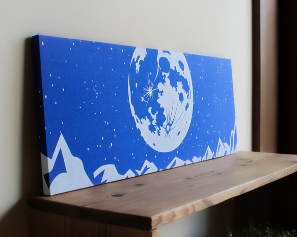 【受注製作】Fly me to the Moon ファブリック/アートパネル (32x90cm) 4枚目の画像