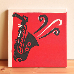 Red Saxophone ファブリック/アートパネル 2枚目の画像