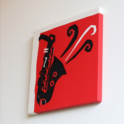 Red Saxophone ファブリック/アートパネル 3枚目の画像