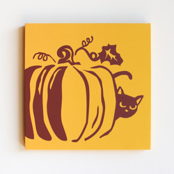Pumpkin Cat ファブリック/アートパネル 1枚目の画像