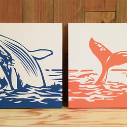 Humpback Whale 布料面板[波普艺术] 2件套 第4張的照片