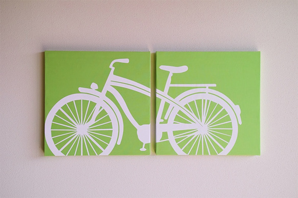 Lime Bicycle 布料面板[波普艺术] 2件套 第10張的照片