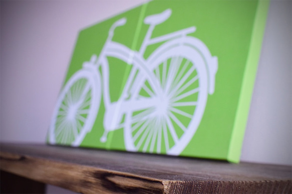 Lime Bicycle 布料面板[波普艺术] 2件套 第5張的照片