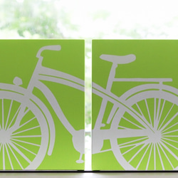 Lime Bicycle 布料面板[波普艺术] 2件套 第1張的照片