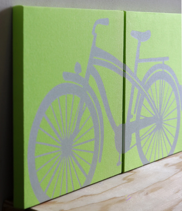 Lime Bicycle 布料面板[波普艺术] 2件套 第9張的照片