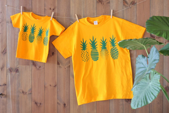 【受注製作】Green Pineapples Tシャツ 2枚目の画像