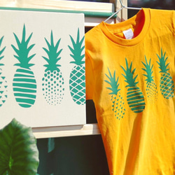 【受注製作】Green Pineapples Tシャツ 6枚目の画像