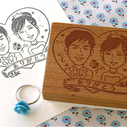 オーダー似顔絵消しゴムはんこ（ペア） はんこ・スタンプ
