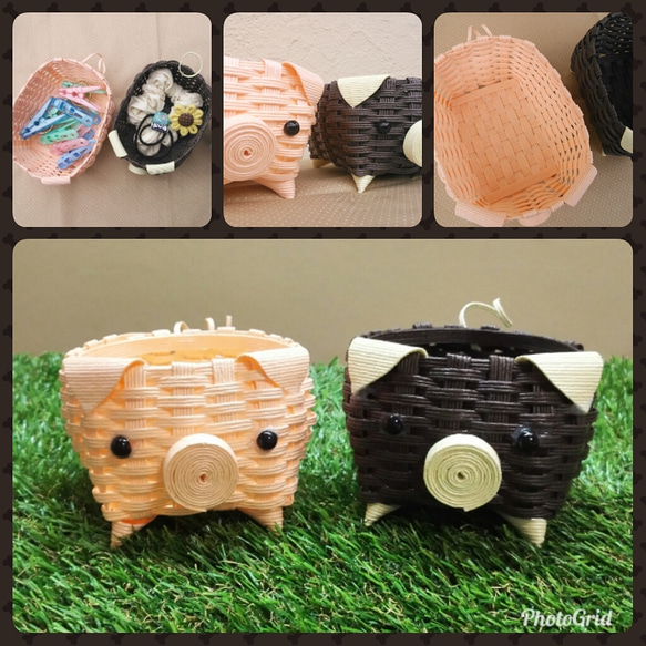 ままちゃんページ　エコクラフト　クラフトバンド　小物入れ ままちゃん様専用ページ エコクラフト クラフトバンド 小物入れ