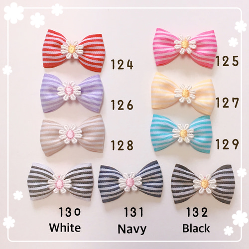 抱っこ くま 花 マーガレット ベビーヘアクリップ ヘアピン 赤ちゃん