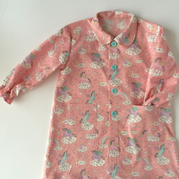 肌に優しい綿のパジャマ 【1歳〜2歳】ペガサス×green 2枚目の画像