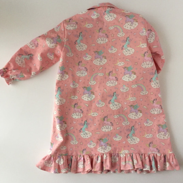 肌に優しい綿のパジャマ 【1歳〜2歳】ペガサス×green 4枚目の画像