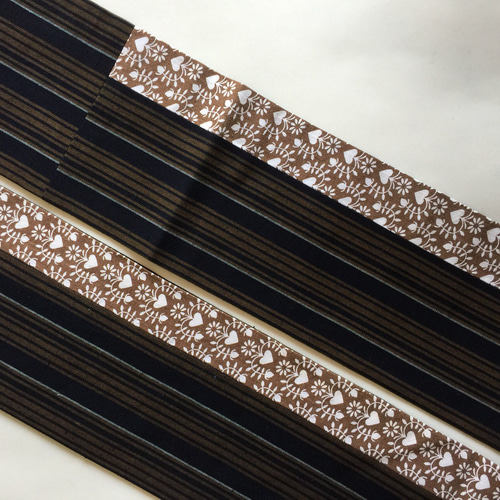 フランスアンティークと縞（古布）リバーシブル名古屋帯 和装小物（帯  