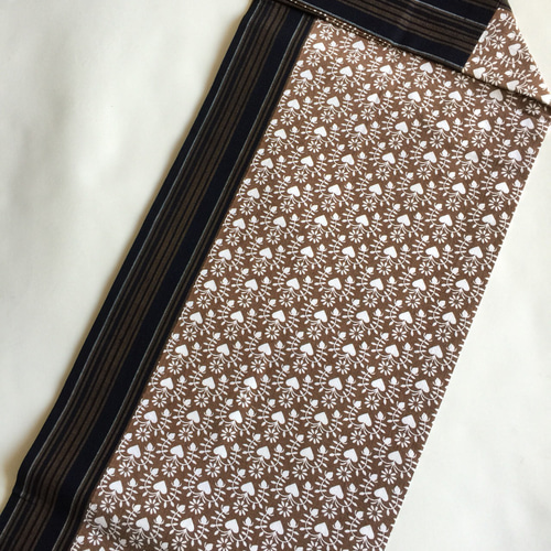 フランスアンティークと縞（古布）リバーシブル名古屋帯 和装小物（帯  