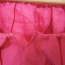 en-enギャザーフレアー襟袖なしプルーバー・ショッキングピンク 5枚目の画像