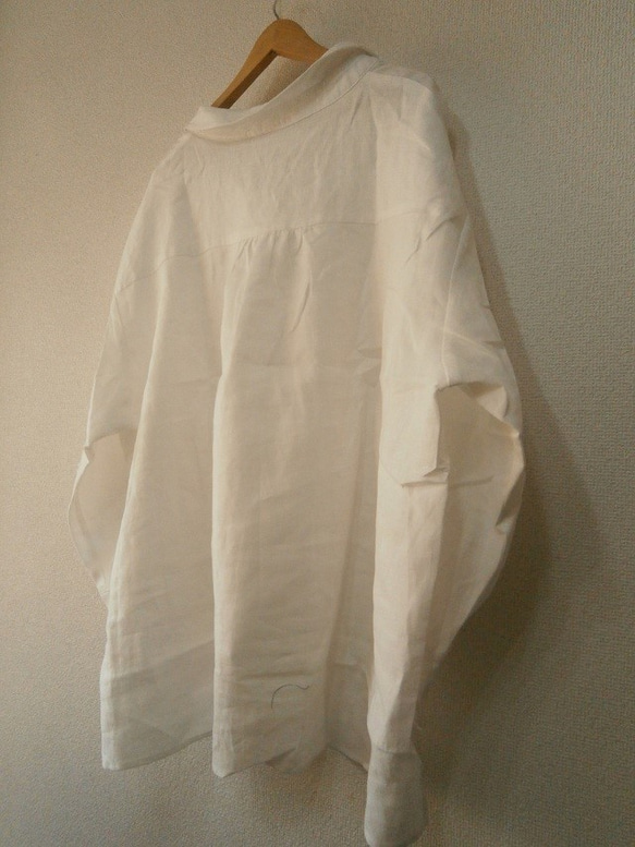 en-en・チビ襟スッキッパ―シャツ・オフホワイト❤️ 3枚目の画像