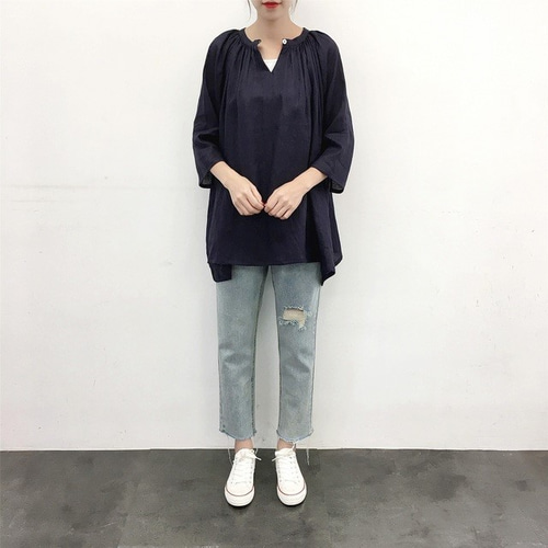 Curensology⭐︎テンセルポリエステルギャザープルオーバー