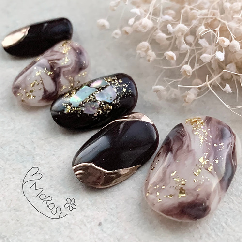 MOROSY212☆バレンタイン チョコ チョコレート ブラウン マーブル  