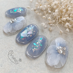 MOROSY220☆ブライダル 花 大花 ウェディング 春 夏 ネイル チップ