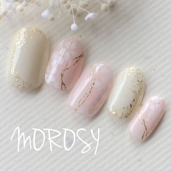 ピンク和風ネイル☆MOROSY32 ネイルチップ(つけ爪) MOROSY☆3 ピンク和風ネイル☆MOROSY32 ネイルチップ(つけ爪) MOROSY☆3