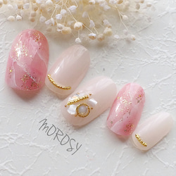 MOROSY126☆ピンク ローズクォーツ 天然石 大理石 マーブル シンプル  