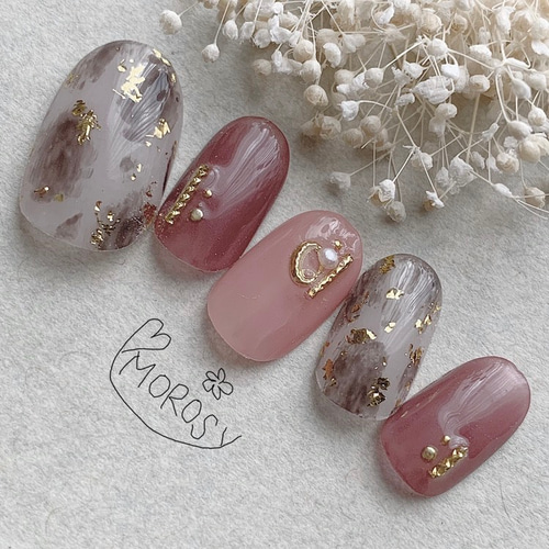 MOROSY162☆ニュアンス ヒョウ柄 レオパード アニマル 秋 ネイル