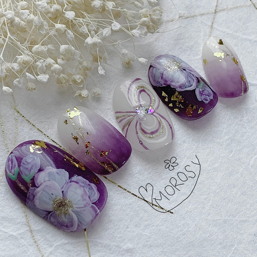 MOROSY172☆和装 和風 和柄 成人式 振袖 お正月 紫 パープル