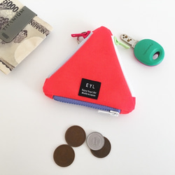 EYL Triangle Coin Purse "Neon Orange"（受注制作） 2枚目の画像