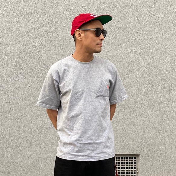 EYL "Triangle Pocket" S/S TEE Heather Gray  【Lサイズ】 1枚目の画像